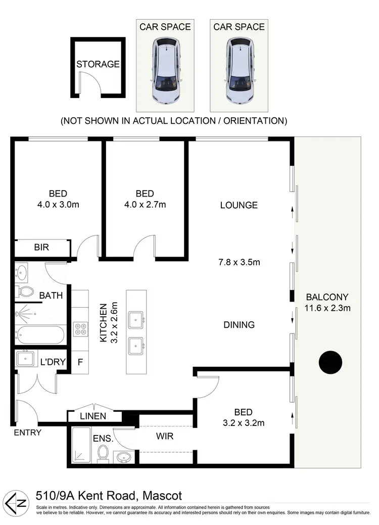 Floorplan of Homely apartment listing, 510A/9 Kent Road, Mascot NSW 2020