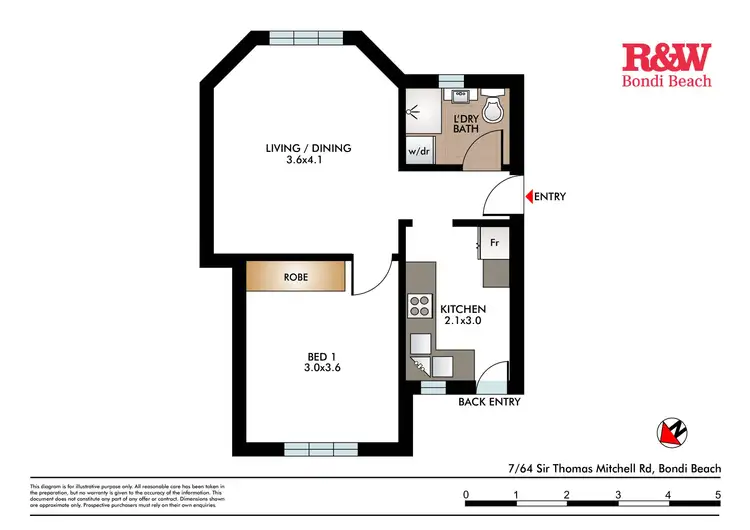 Floorplan of Homely apartment listing, 7/64 Sir Thomas Mitchell Road, Bondi Beach NSW 2026