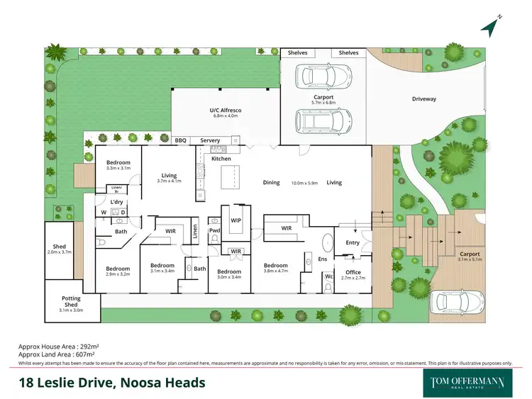 Floorplan of Homely house listing, 18 Leslie Drive, Noosa Heads QLD 4567