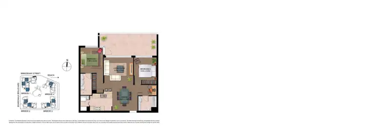 Floorplan of Homely unit listing, 2203/27 Boardwalk Boulevard, Mount Coolum QLD 4573