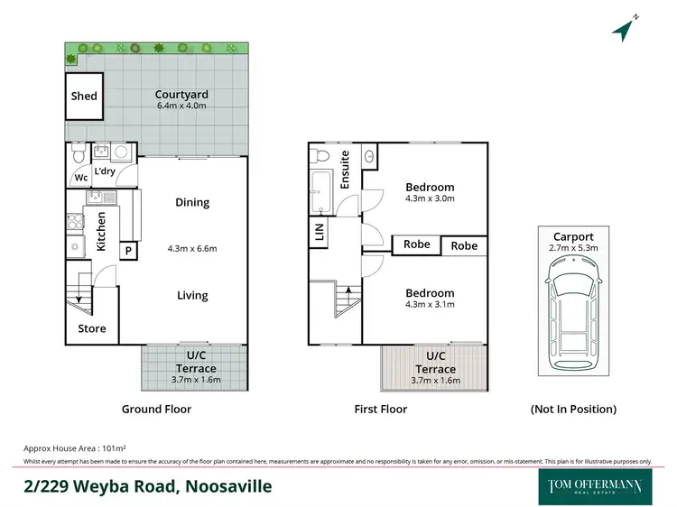 Floorplan of Homely unit listing, 2/229 Weyba Road, Noosaville QLD 4566