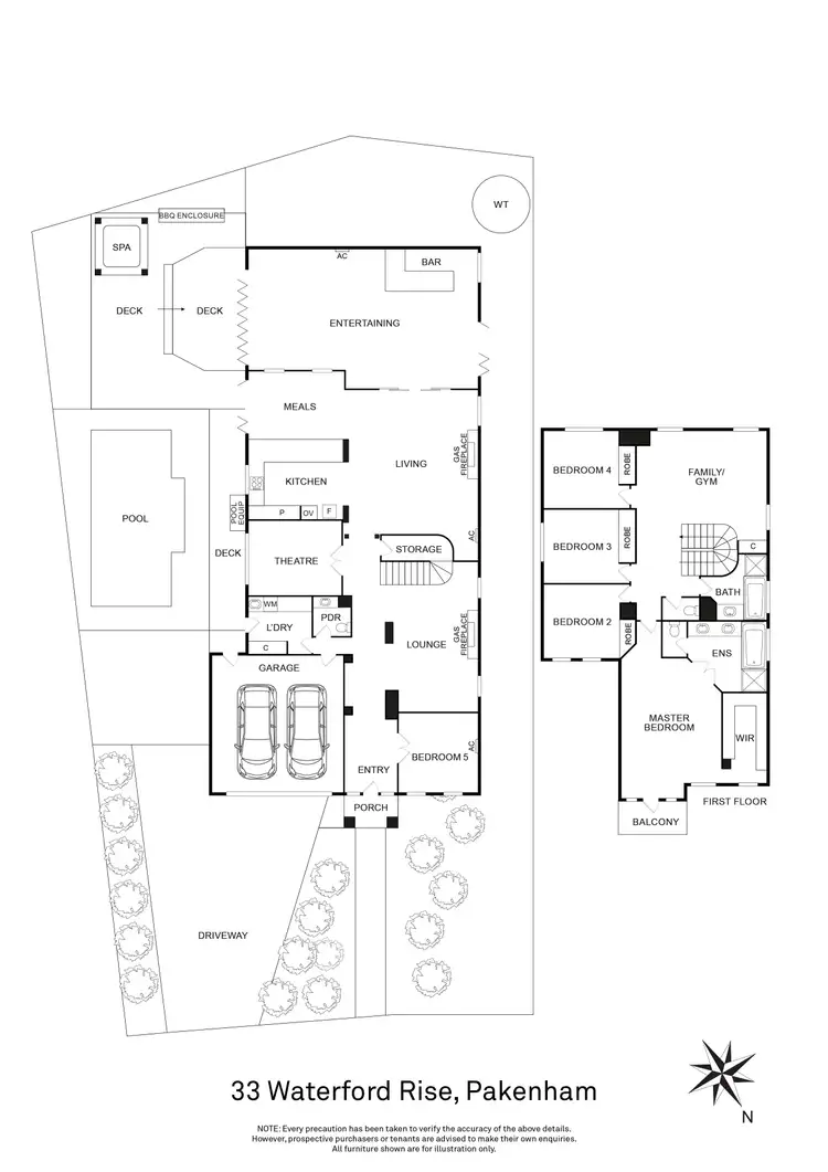 Floorplan of Homely house listing, 33 Waterford Rise, Pakenham VIC 3810