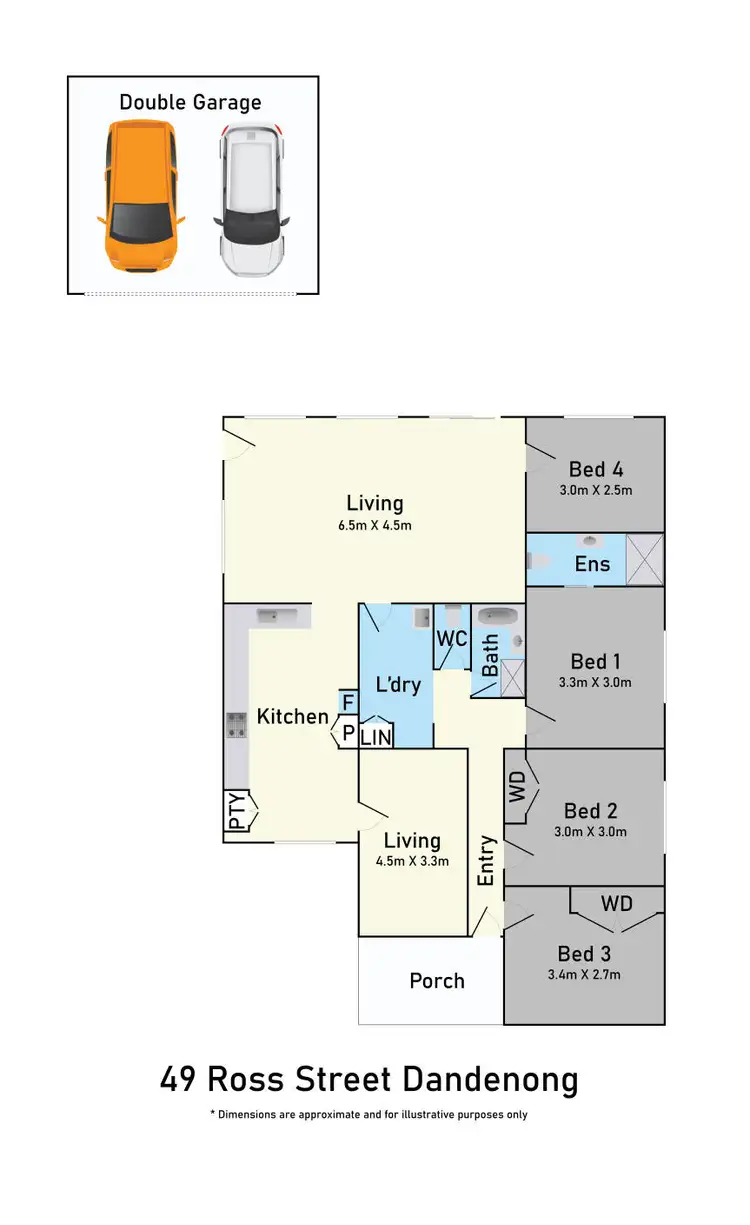 Floorplan of Homely house listing, 49 Ross Street, Dandenong VIC 3175