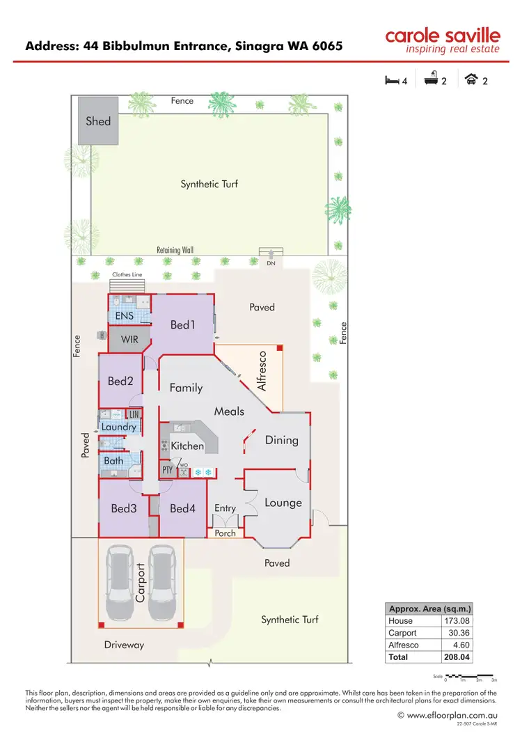 Floorplan of Homely house listing, 44 Bibbulmun Entrance, Sinagra WA 6065