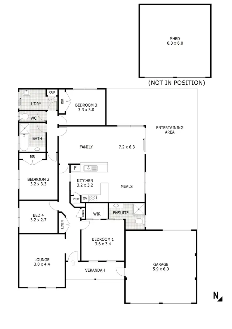 Floorplan of Homely house listing, 6 Heinz Street, White Hills VIC 3550