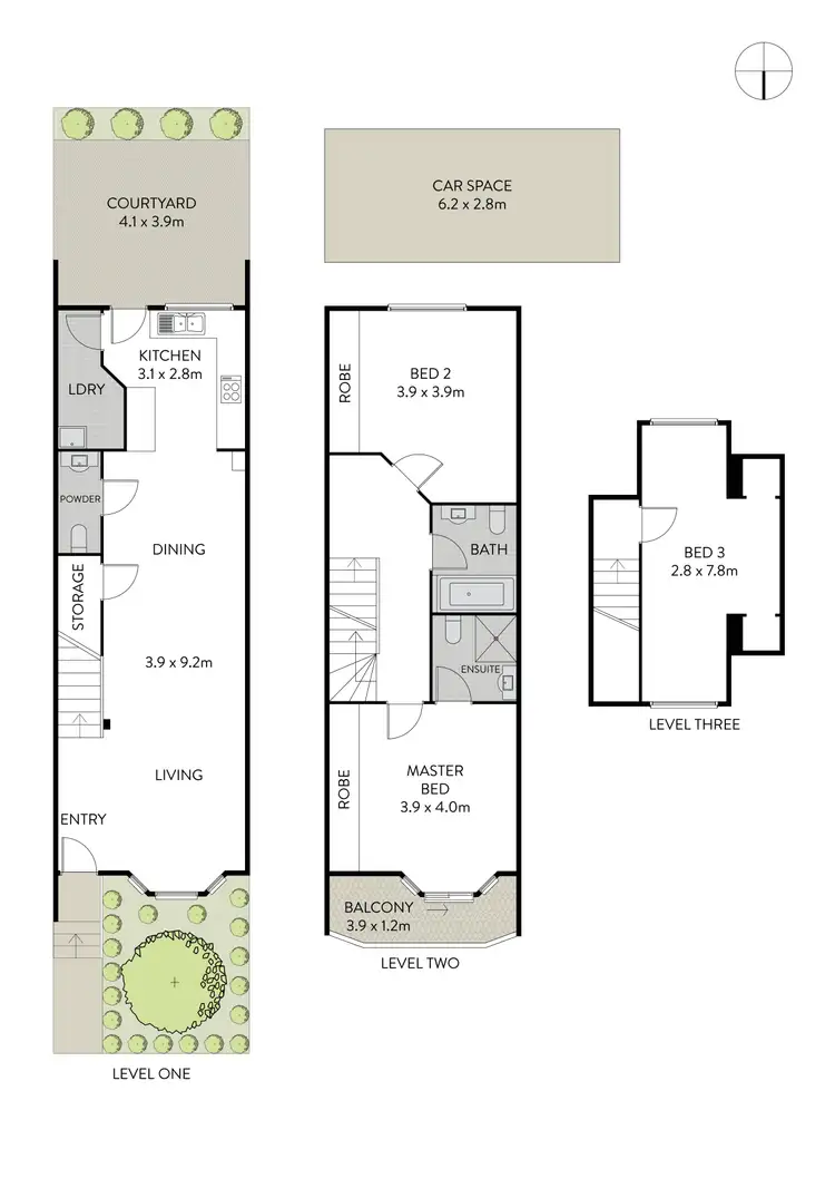 Floorplan of Homely townhouse listing, 18/100 Carlton Crescent, Summer Hill NSW 2130