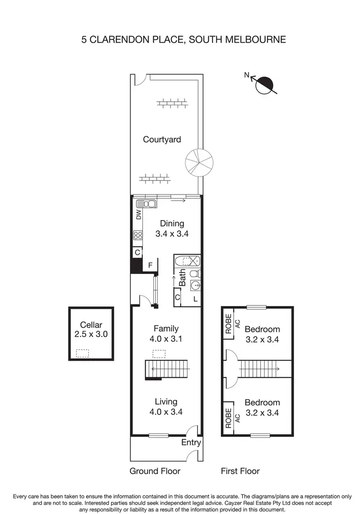 Floorplan of Homely house listing, 5 Clarendon Place, South Melbourne VIC 3205