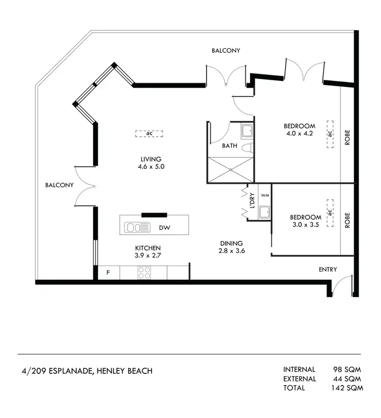 Floorplan of Homely apartment listing, 4/209 Esplanade, Henley Beach SA 5022