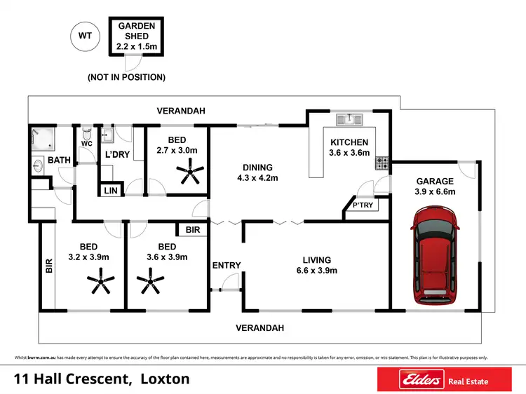 Floorplan of Homely house listing, 11 Hall Crescent, Loxton SA 5333