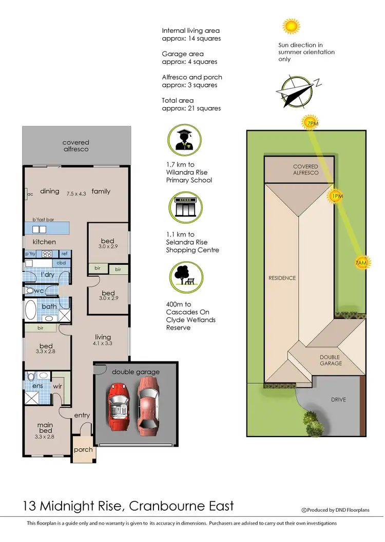 Floorplan of Homely house listing, 13 Midnight Rise, Cranbourne East VIC 3977