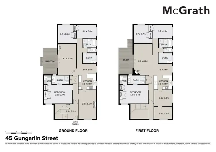 Floorplan of Homely semi-detached listing, 45 Gungarlin Street, Berridale NSW 2628