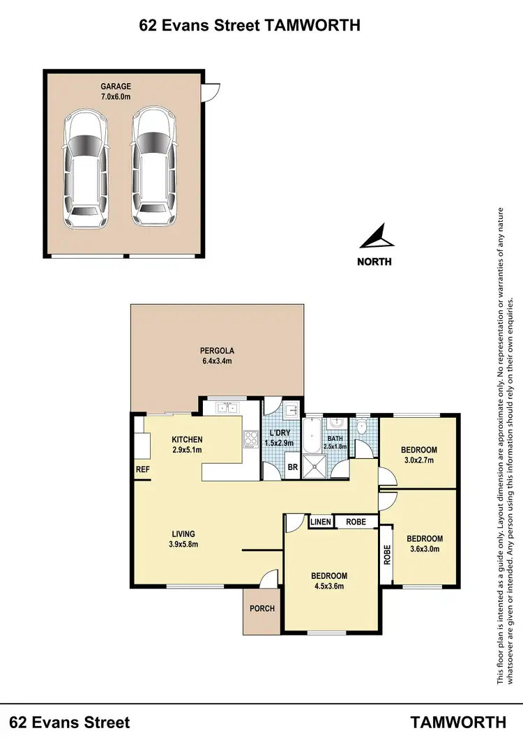 Floorplan of Homely house listing, 62 Evans Street, Tamworth NSW 2340