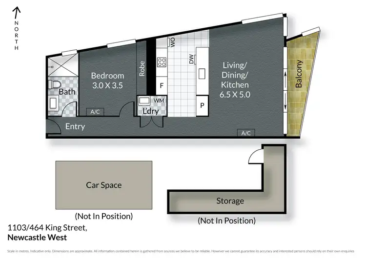 Floorplan of Homely unit listing, 1103/464 King Street, Newcastle West NSW 2302