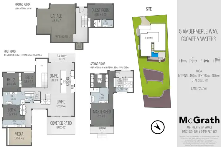 Floorplan of Homely house listing, 5 Ambermerle Way, Coomera Waters QLD 4209