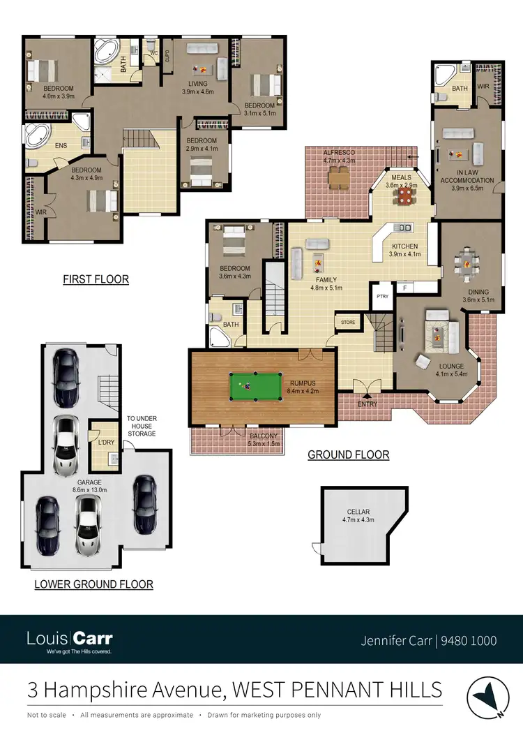 Floorplan of Homely house listing, 3 Hampshire Avenue, West Pennant Hills NSW 2125