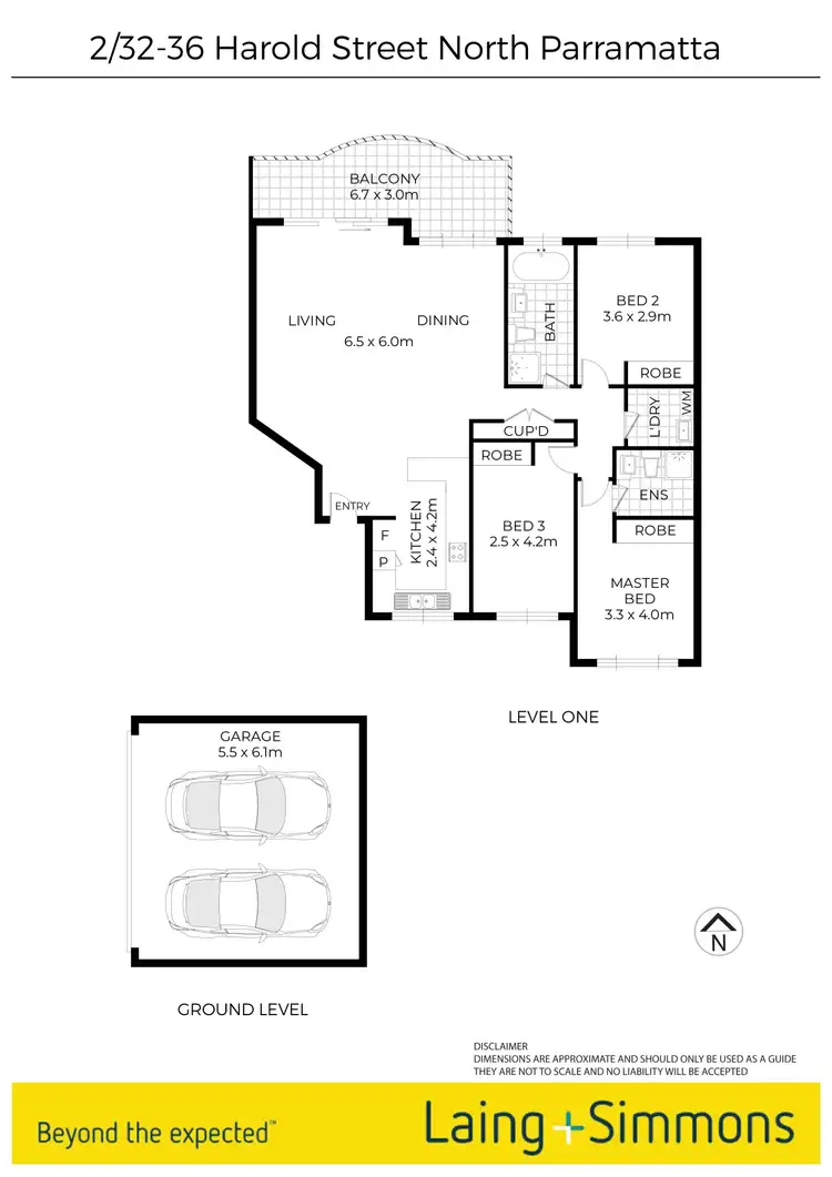 Floorplan of Homely unit listing, 2/32-36 Harold Street, North Parramatta NSW 2151