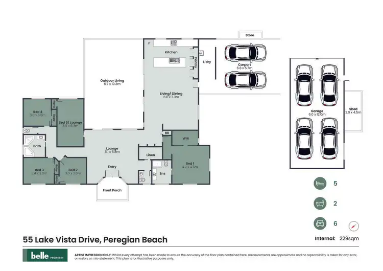 Floorplan of Homely house listing, 55 Lake Vista Drive, Peregian Beach QLD 4573
