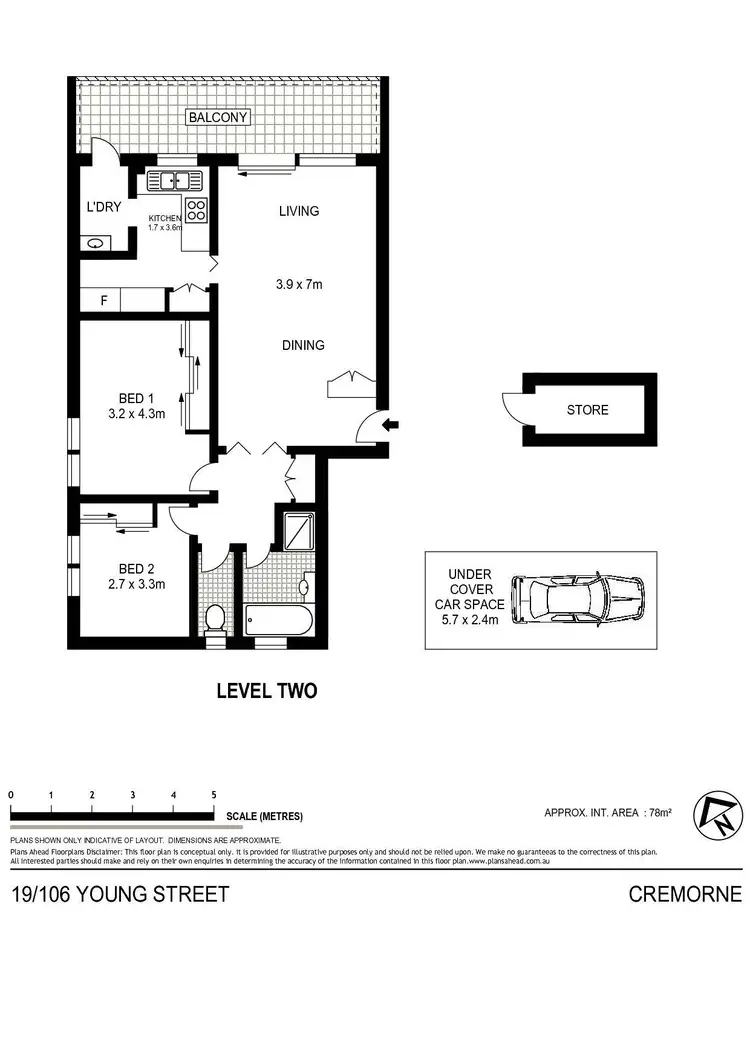 Floorplan of Homely apartment listing, 19/106 Young Street, Cremorne NSW 2090