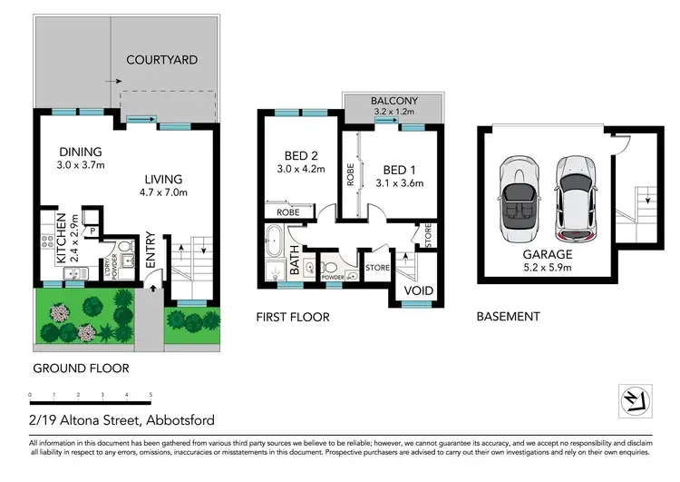 Floorplan of Homely townhouse listing, 2/19 Altona Street, Abbotsford NSW 2046