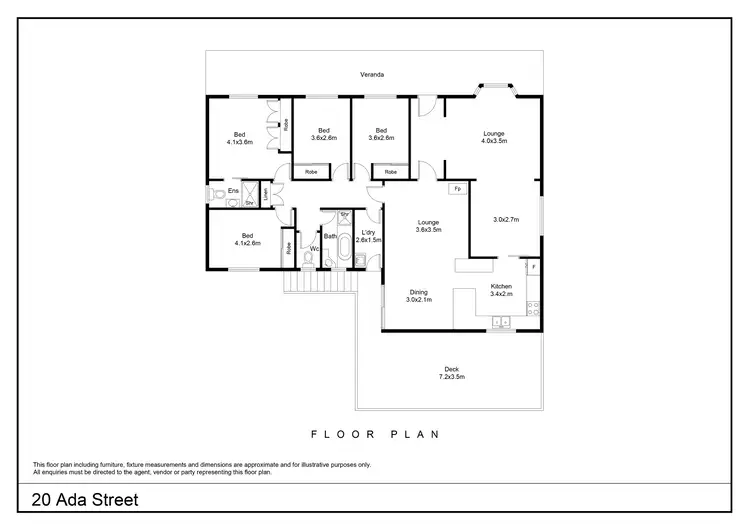 Floorplan of Homely house listing, 20 Ada Street, Goulburn NSW 2580