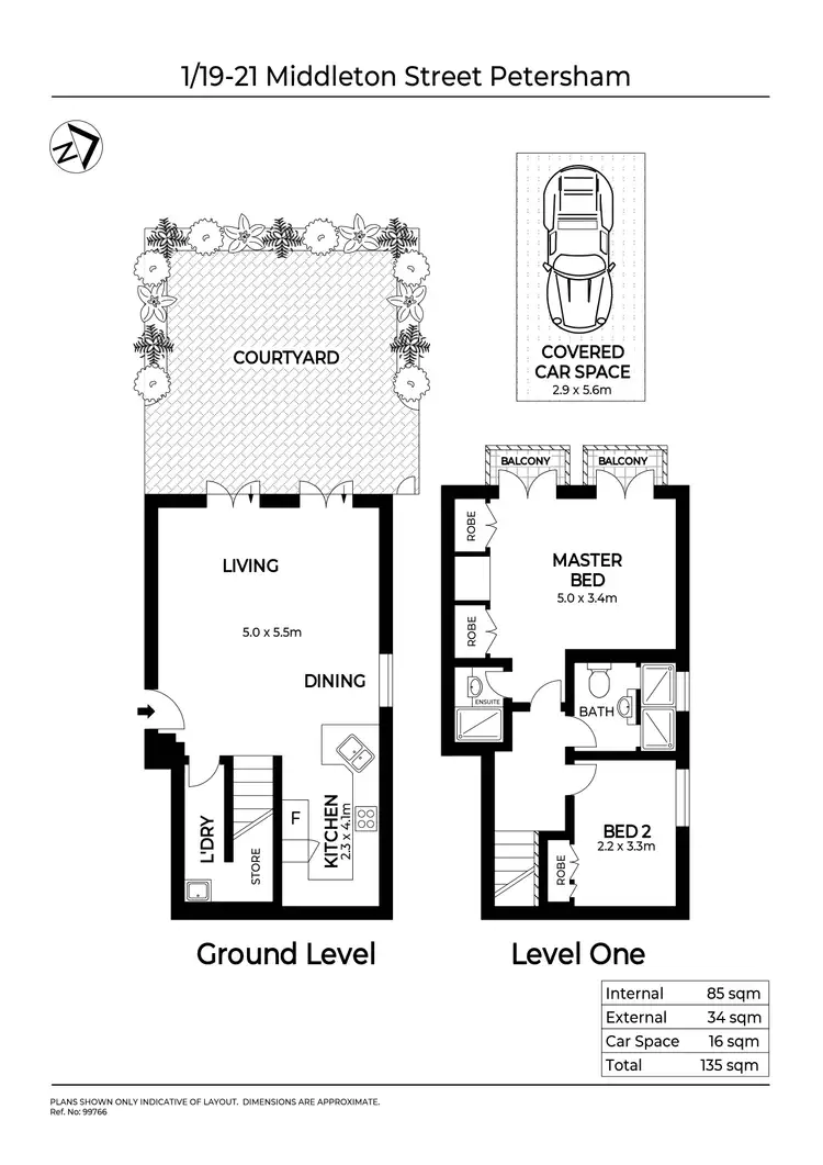 Floorplan of Homely townhouse listing, 1/19-21 Middleton Street, Petersham NSW 2049