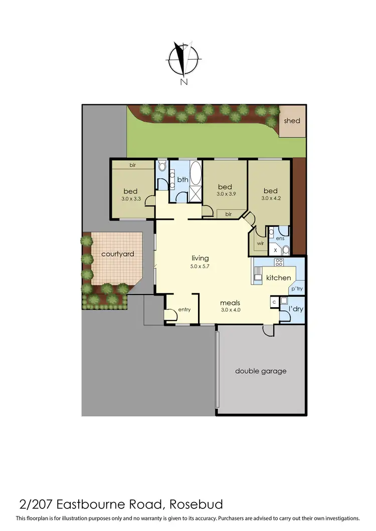 Floorplan of Homely unit listing, 2/207 Eastbourne Road, Rosebud VIC 3939