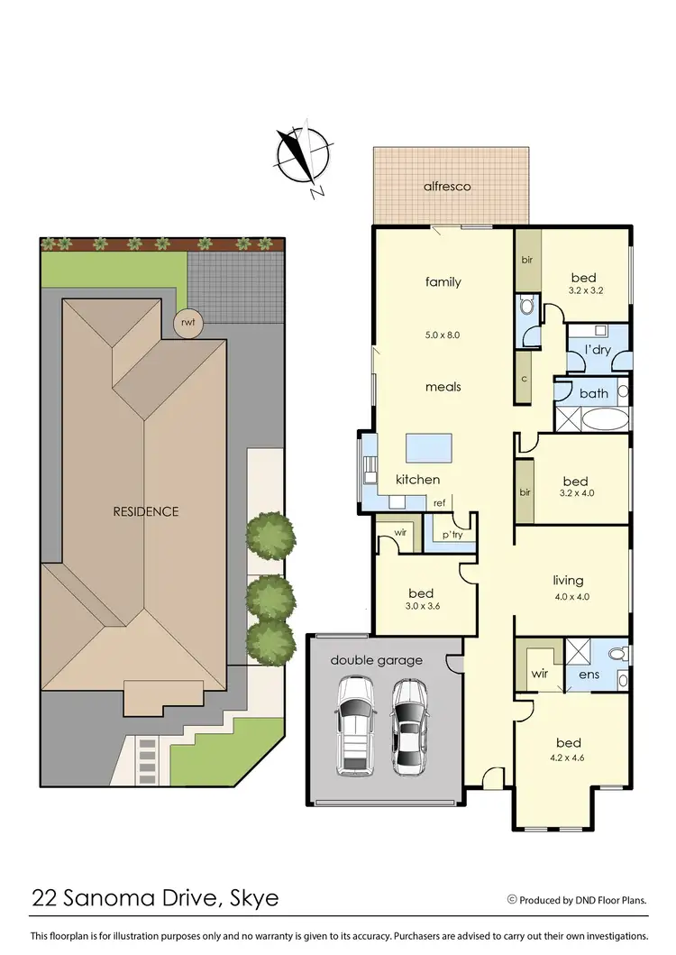 Floorplan of Homely house listing, 22 Sanoma Drive, Skye VIC 3977