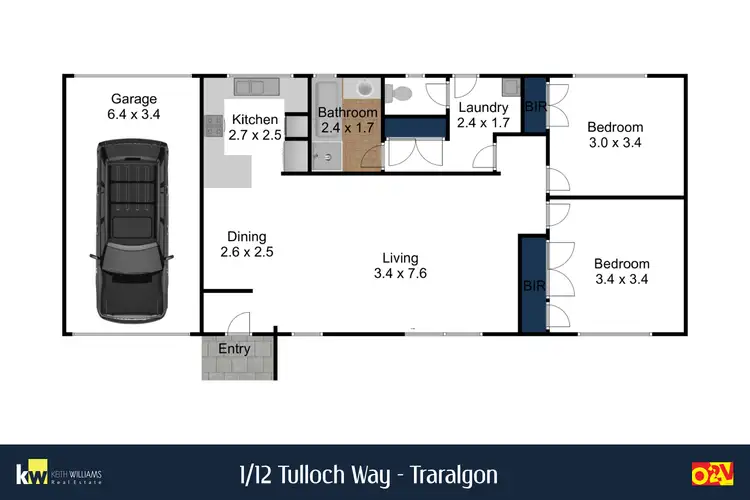 Floorplan of Homely house listing, 1/12 Tulloch Way, Traralgon VIC 3844