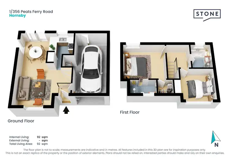 Floorplan of Homely townhouse listing, 1/356-358 Peats Ferry Road, Hornsby NSW 2077