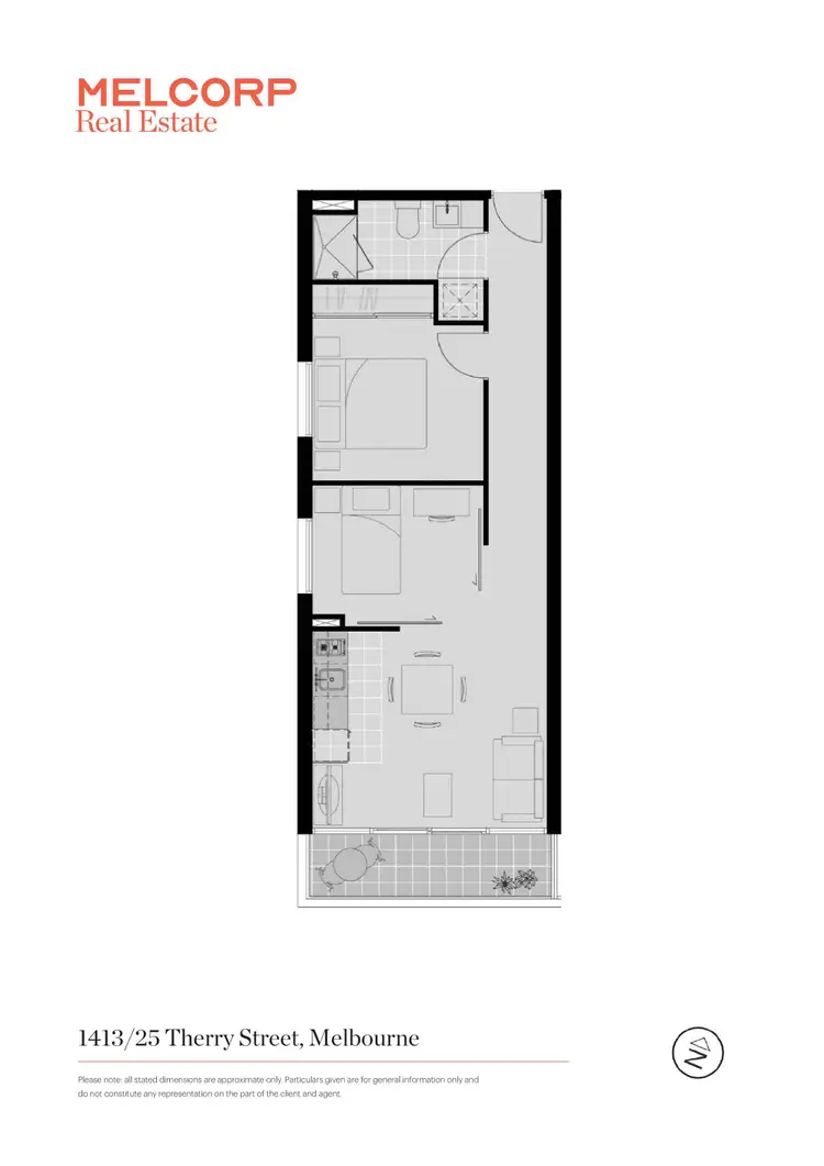 Floorplan of Homely apartment listing, 1413/25 Therry Street, Melbourne VIC 3000