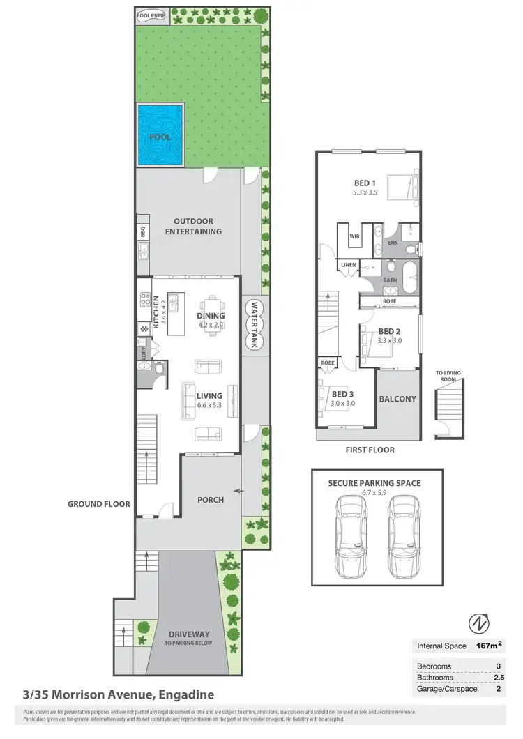 Floorplan of Homely townhouse listing, 3/35 Morrison Avenue, Engadine NSW 2233