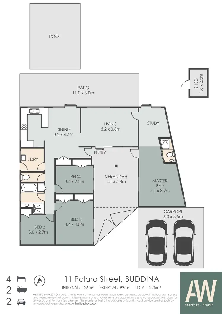 Floorplan of Homely house listing, 11 Palara Street, Buddina QLD 4575