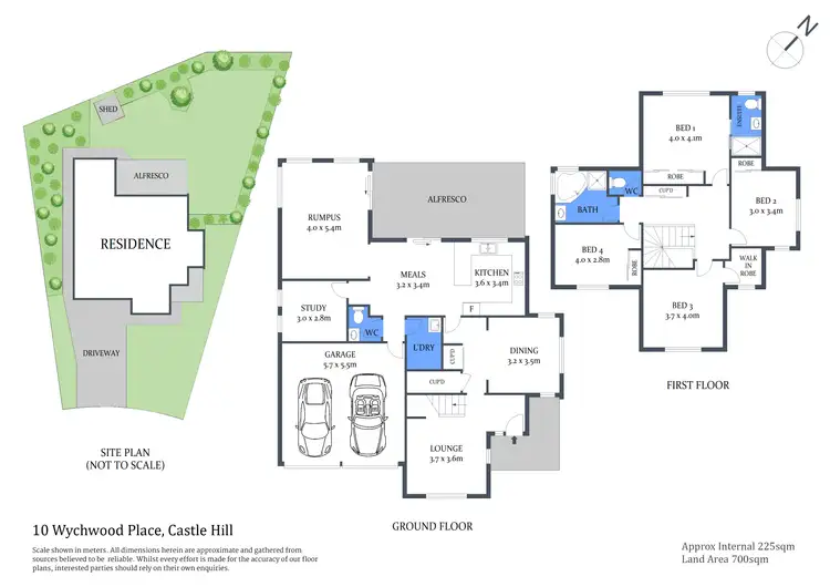 Floorplan of Homely house listing, 10 Wychwood Place, Castle Hill NSW 2154