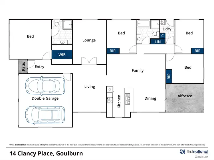 Floorplan of Homely house listing, 14 Clancy Place, Goulburn NSW 2580