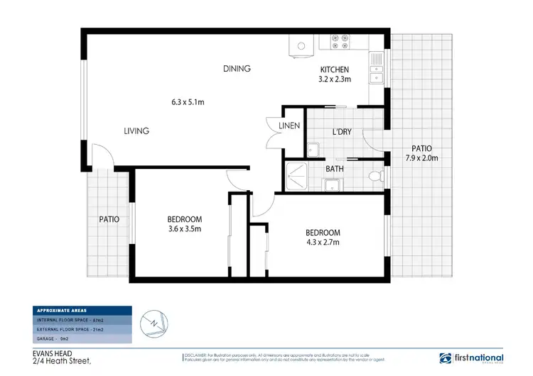 Floorplan of Homely unit listing, 2/4 Heath Street, Evans Head NSW 2473