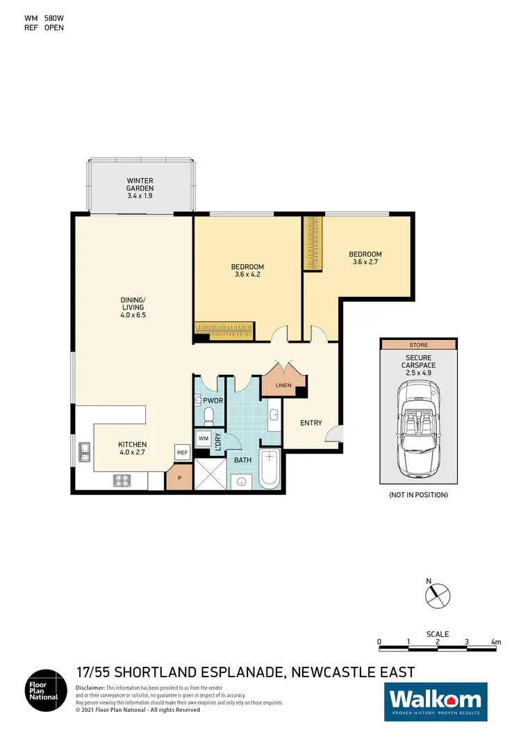 Floorplan of Homely apartment listing, 17/55 Shortland Esplanade, Newcastle East NSW 2300