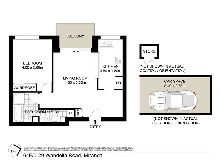 Floorplan of Homely apartment listing, 64F/5-29 Wandella Road, Miranda NSW 2228