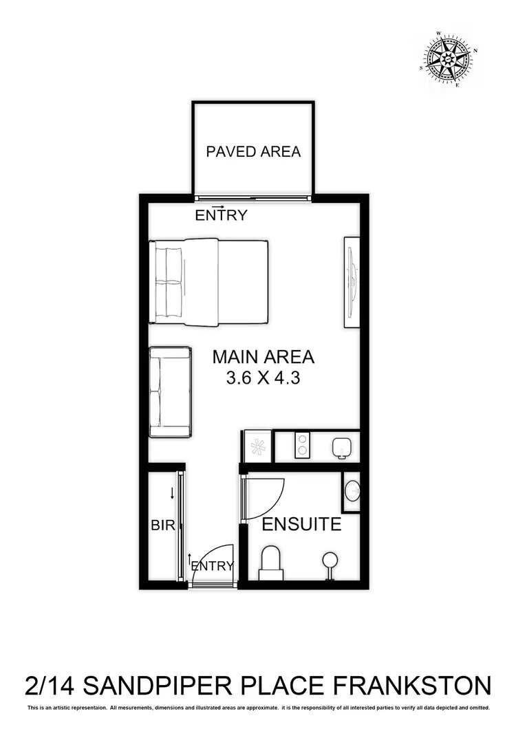 Floorplan of Homely unit listing, 2/14 Sandpiper Place, Frankston VIC 3199