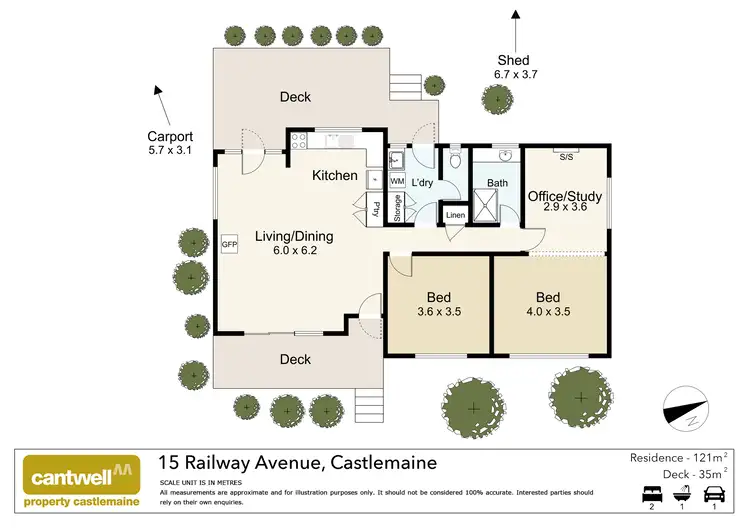 Floorplan of Homely house listing, 15 Railway Avenue, Castlemaine VIC 3450