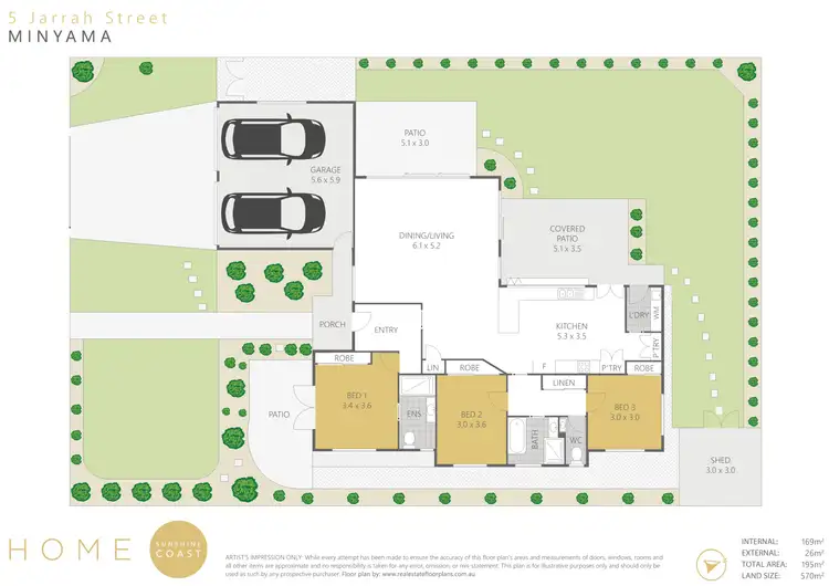 Floorplan of Homely house listing, 5 Jarrah Street, Minyama QLD 4575