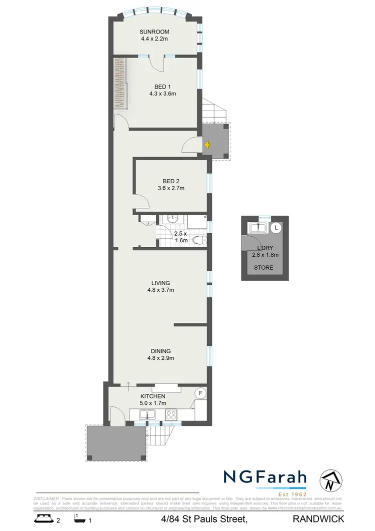 Floorplan of Homely apartment listing, 4/84 St Pauls Street, Randwick NSW 2031