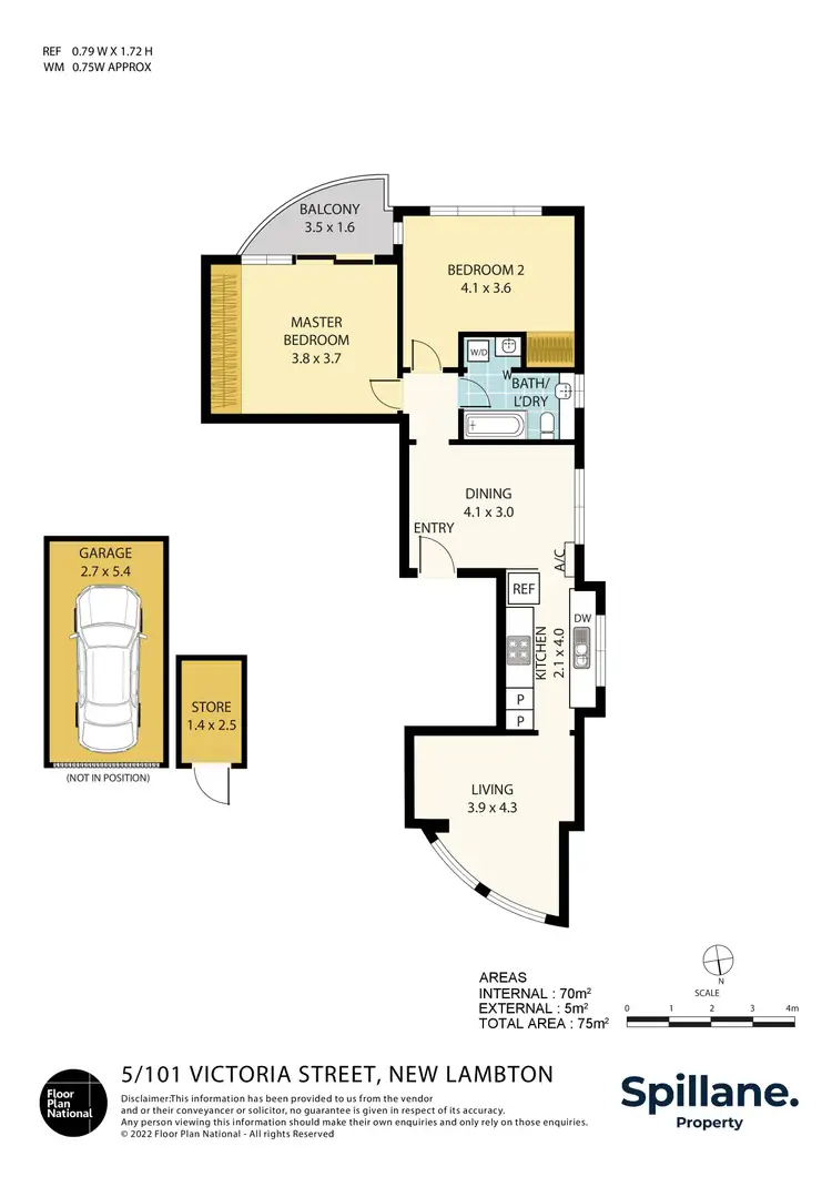 Floorplan of Homely apartment listing, 5/101 Victoria Street, New Lambton NSW 2305