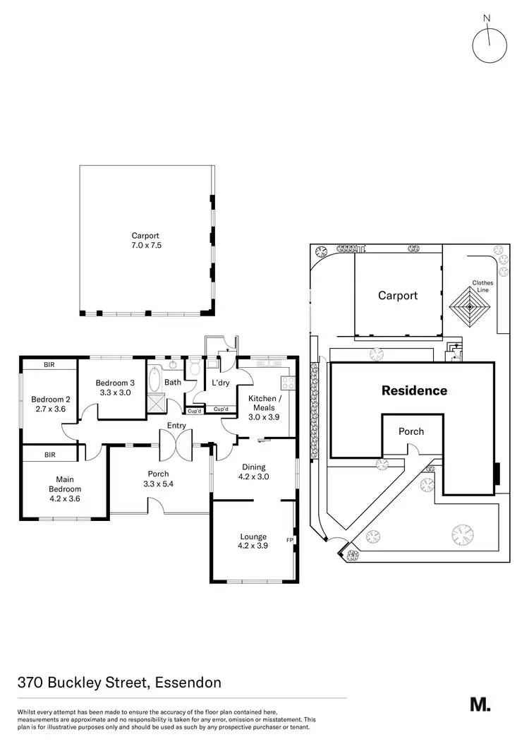 Floorplan of Homely house listing, 370 Buckley Street, Essendon VIC 3040