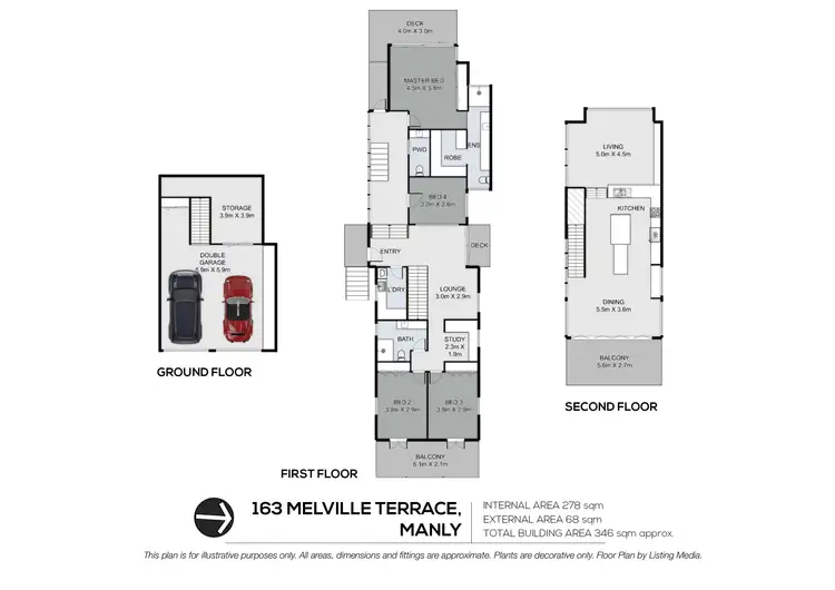 Floorplan of Homely house listing, 163 Melville Terrace, Manly QLD 4179