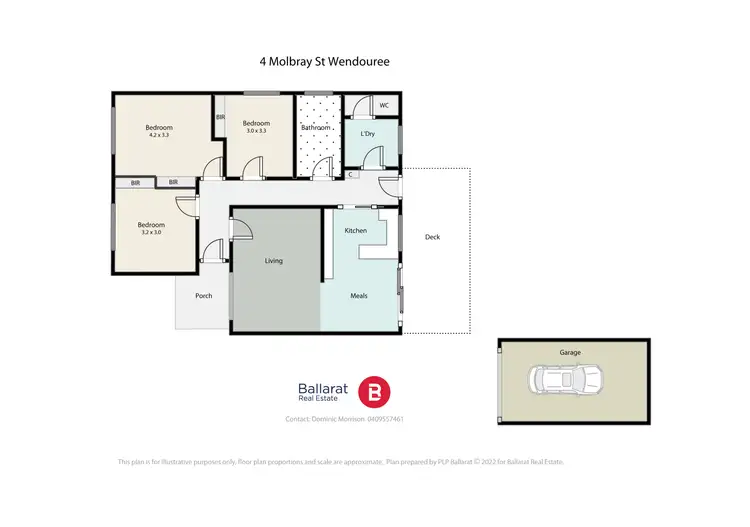 Floorplan of Homely house listing, 4 Molbray Street, Wendouree VIC 3355