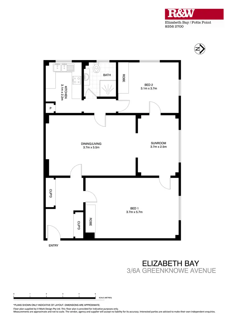 Floorplan of Homely apartment listing, 3/6A Greenknowe Avenue, Elizabeth Bay NSW 2011