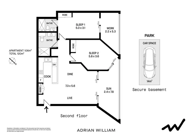 Floorplan of Homely apartment listing, 19/1-7 Railway Avenue, Stanmore NSW 2048