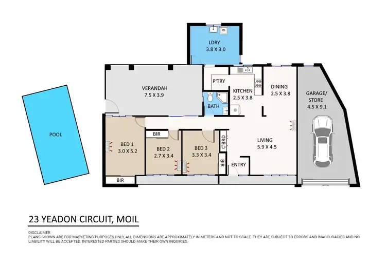 Floorplan of Homely house listing, 23 Yeadon Circuit, Moil NT 810