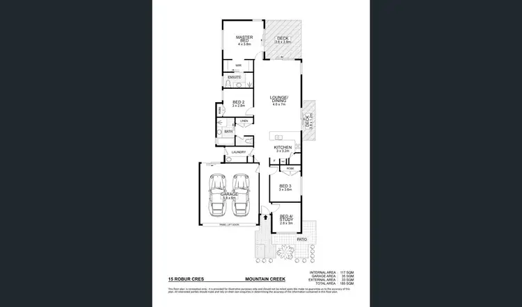 Floorplan of Homely house listing, 15 Robur Crescent, Mountain Creek QLD 4557