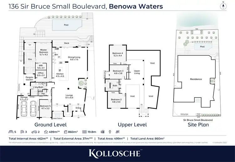 Floorplan of Homely house listing, 136 Sir Bruce Small Boulevard, Benowa Waters QLD 4217